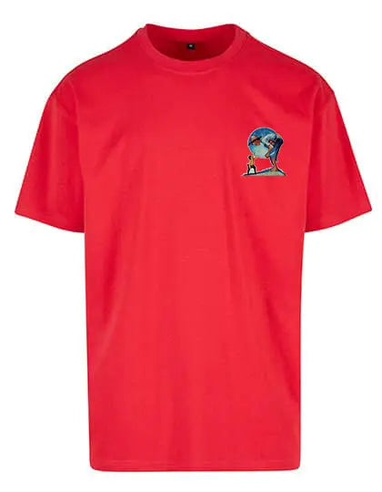 MJ Unisex T-Shirt in Rot – Teil der NVL Kollektion, modernes Design mit bequemer Passform Llogo Giant