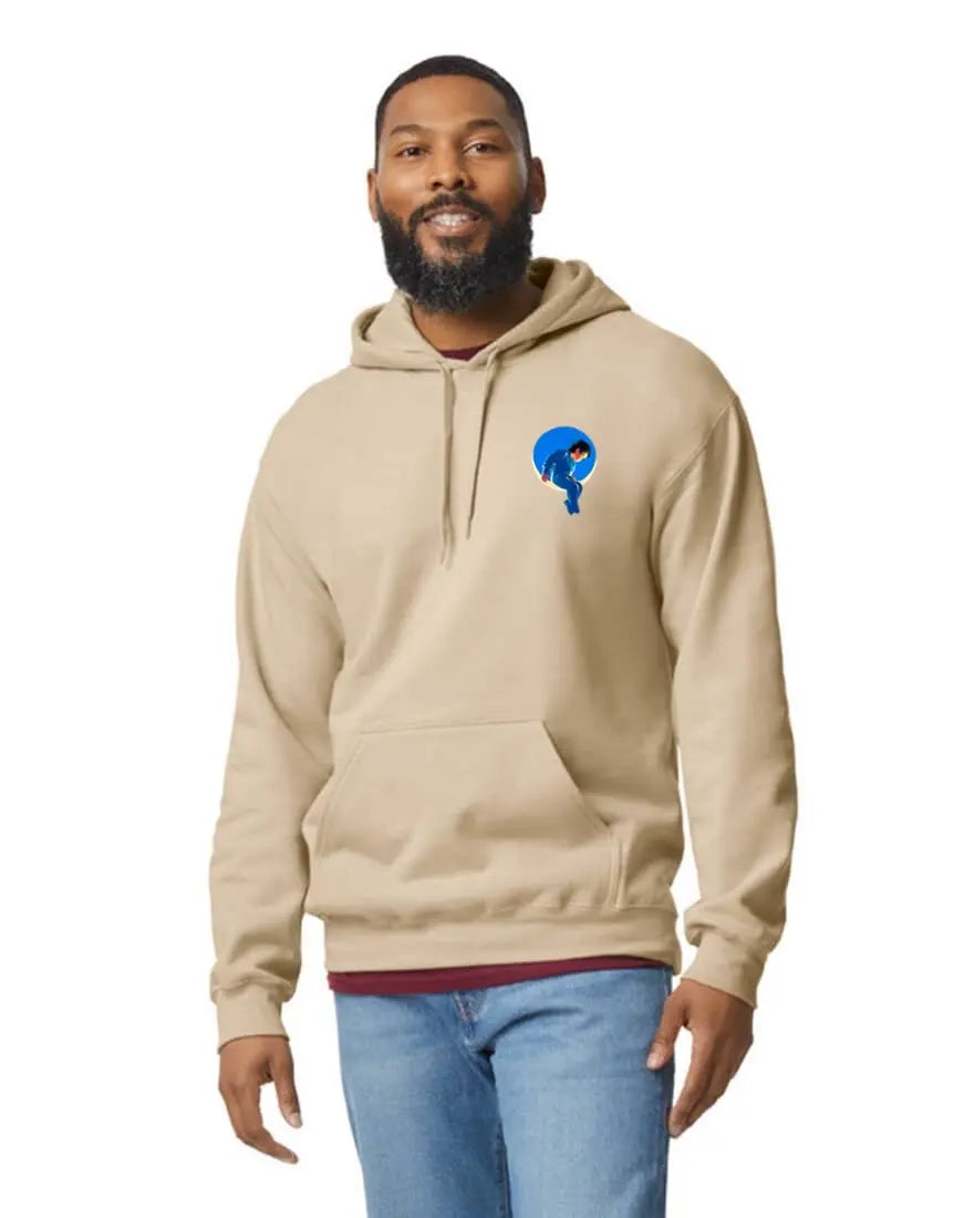 MJ Unisex Hoodie in Sand – Teil der NVL Kollektion, modernes Design mit bequemer Passform
