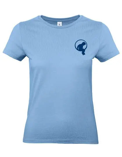 MJ-NVL T-Shirt in Hellblau mit Logo – moderne Damenmode aus Baumwolle